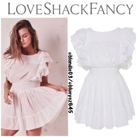 Loveshackfancy White Marcella Dress Xs